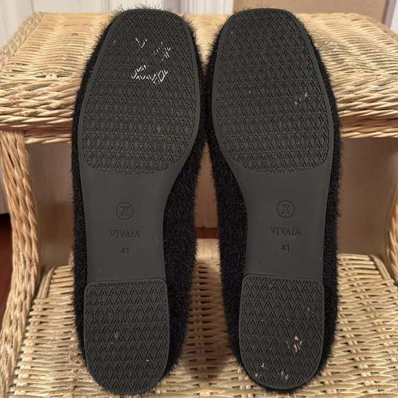 VIVAIA Square-Toe Faux Mink-Knit Flats (Margot2.0) Square Toe in Black sz 9.5 - Picture 12 of 13